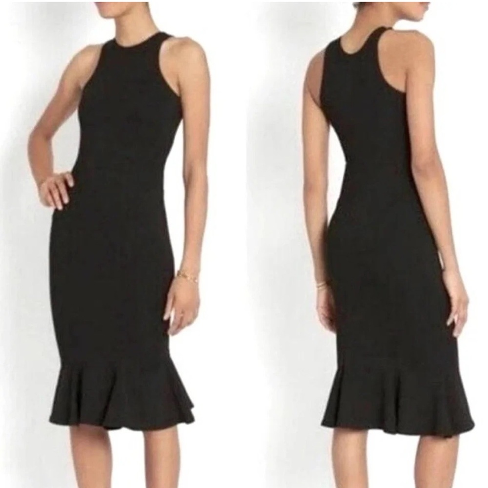 NADIA TARR Dress Trumpet Mermaid Bodycon Sleeveless Dress in Black sz. Med